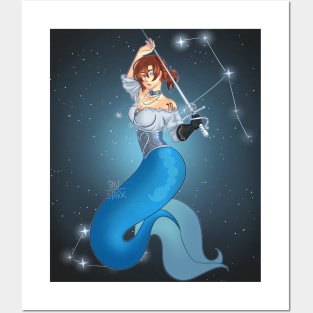 Scorpio Mermaid Posters and Art